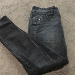 Dark wash blue jeans